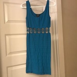 Blue mini dress perfect for the club!
